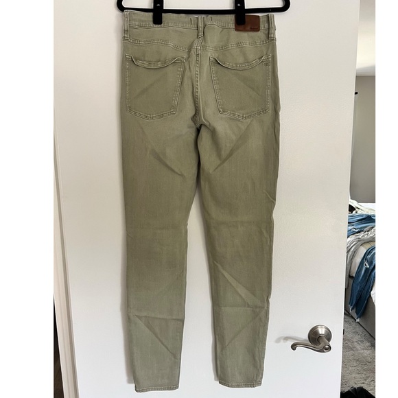 Madewell Taller High-Riser Skinny Jeans, Garment-dyed in Kale, Size 30 Taller - Picture 2 of 4